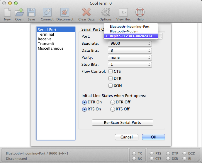 mac coolterm usb serial